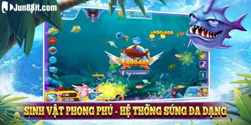 Game bắn cá có thiết kế đồ họa sinh động, độc đáo