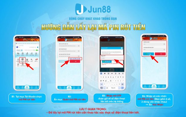 Hướng dẫn lấy mã pin Jun88